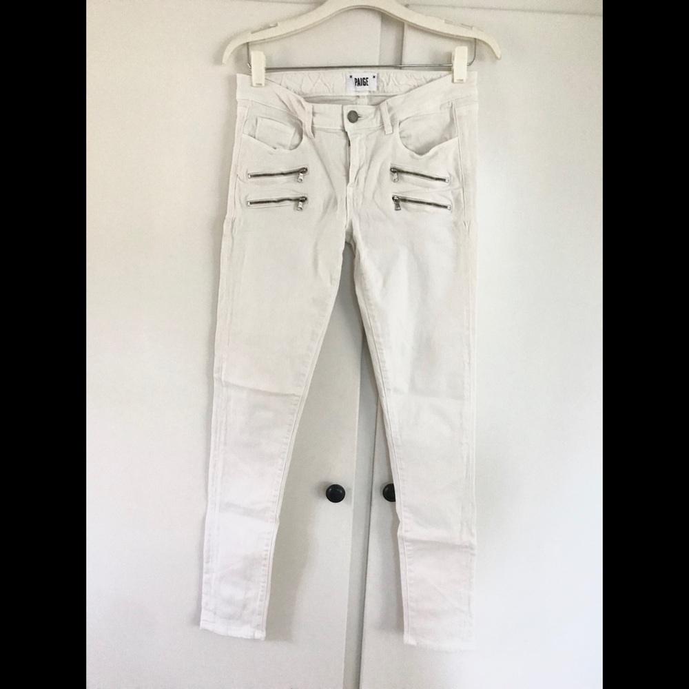 ❌SOLD❌ Paige beige cream skinny jeans 27